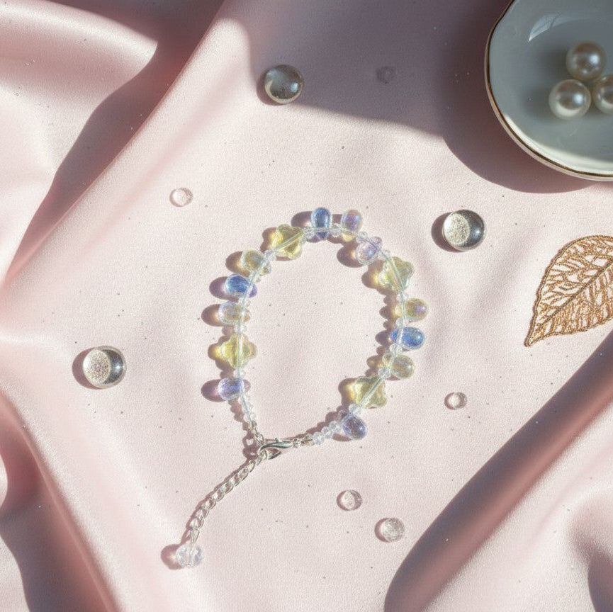 White crystal holographic bracelet