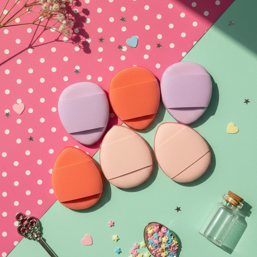 Mini Finger Powder Puff (Set of Six)