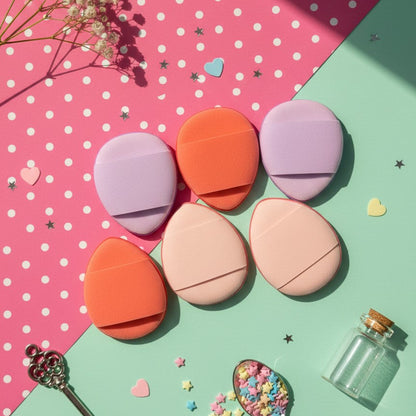 Mini Finger Powder Puff (Set of Six)