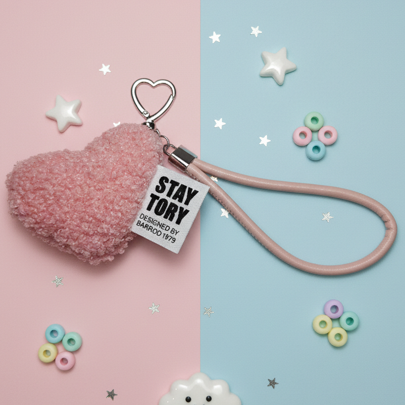 Heart Shaped Bag Charm (One Piece)