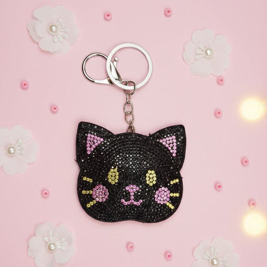 Rhinestone Kitty Key Chain (One Piece)