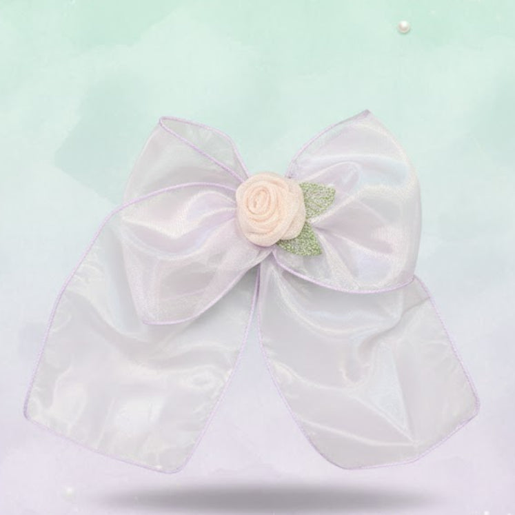 Luxury Rose Hair Bow (One Piece)